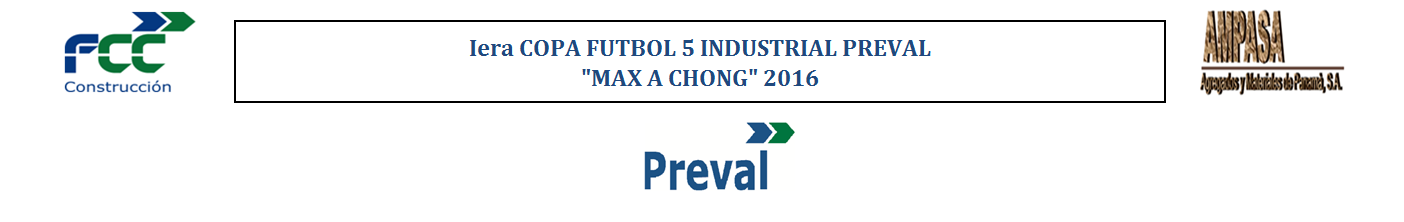 logo de Iera Copa Futbol 5 Industrial Preval  max A Chong  2016